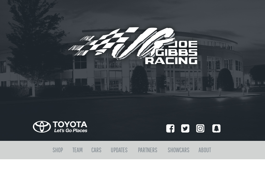 joe gibbs racing website